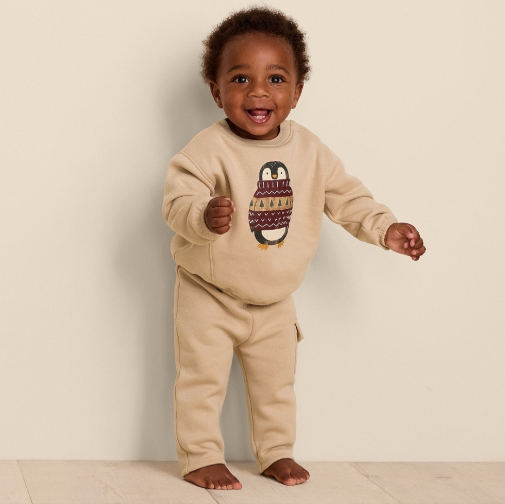 Little Co Lauren Conrad 24 Month Crewneck With Pants Penguin Winter Outfit